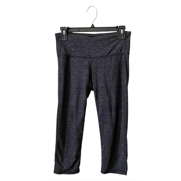 Athleta Odyssey Chaturanga Leggings Women's Size XS Heather Black Yoga Cropped - Picture 1 of 6